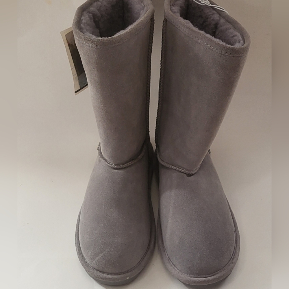 BearPaw women's boots gray cow suede Eva NWT size 10